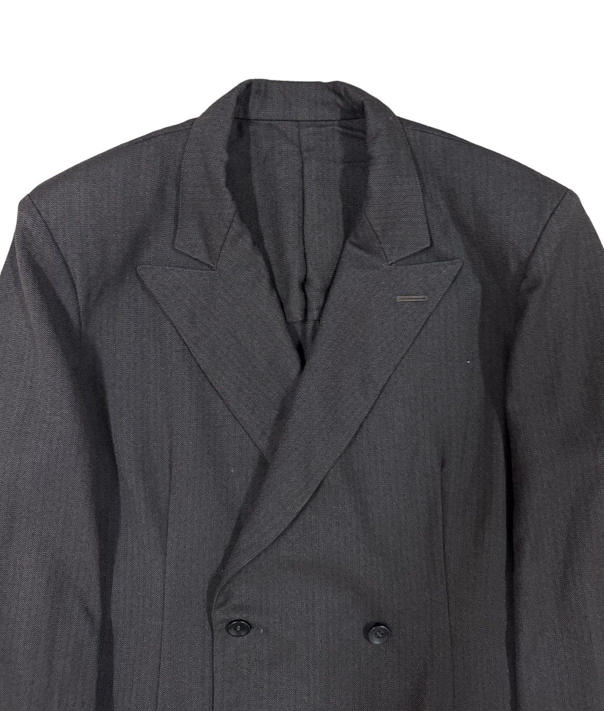 Yohji Yamamoto Vtg🔥Ys Yohji Yamamoto Salt&Pepper Wool Double Breasted Coat Size 40L - 5 Thumbnail