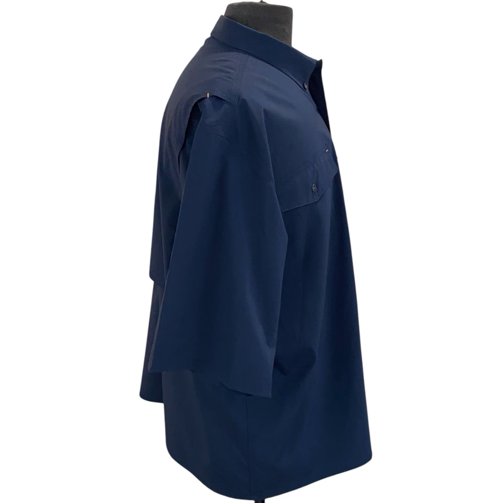 Ariat ARIAT REBAR Shirt Mens XLT Navy Blue Button Down Short Sleeve Shirt READ Size US XL / EU 56 / 4 - 2 Thumbnail