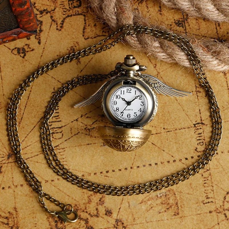 Other Wing Ball Shape Pocket Watch Quartz Pendant Necklace Gift Size ONE SIZE - 2 Thumbnail