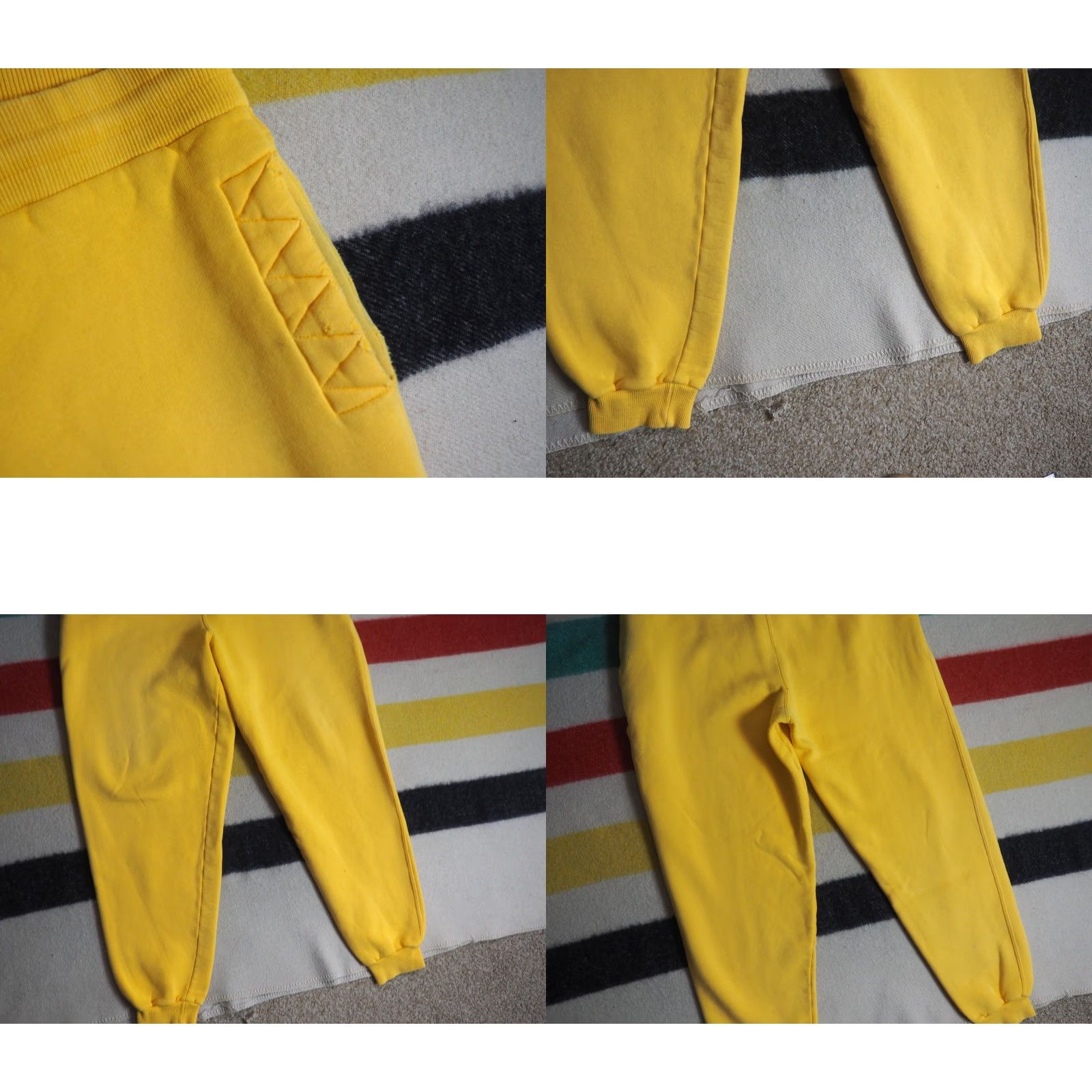 Vintage VINTAGE Canterbury NZ Pastel Yellow Cotton Rugby Sweatpants 38x30 XL Mens 90s Pacific Canterbury Size US 36 / EU 52 - 8 Thumbnail