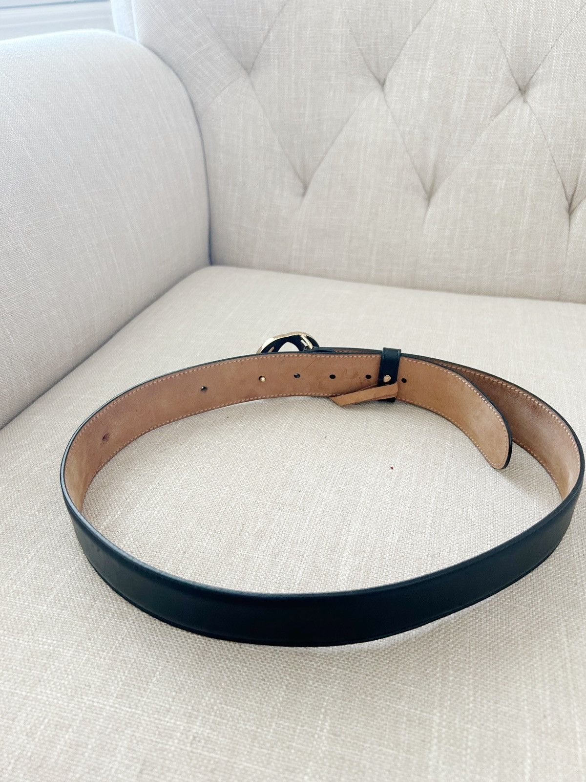 Gucci Gucci Interlocking GG Gold Belt Size ONE SIZE - 3 Thumbnail