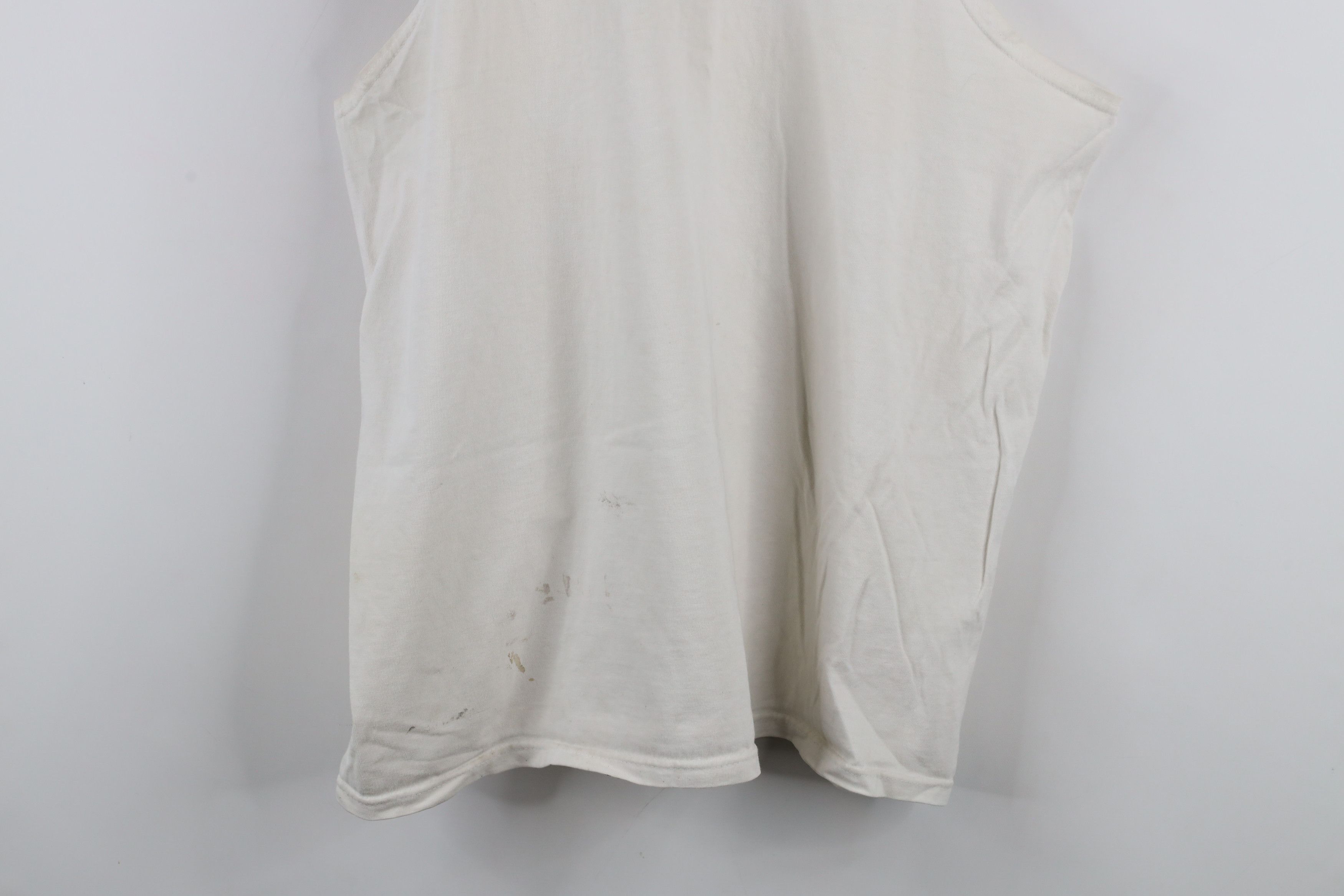 Champion × Vintage Vintage 90s Champion Spell Out Tank Top T-Shirt White Cotton Size US L / EU 52-54 / 3 - 3 Thumbnail