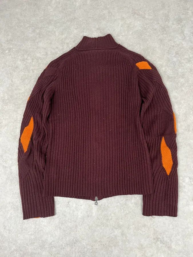 Marithe + Francois Girbaud 2000s Marithé + François Girbaud Brown & Orange Zip-Up Sweater Size US M / EU 48-50 / 2 - 6 Thumbnail