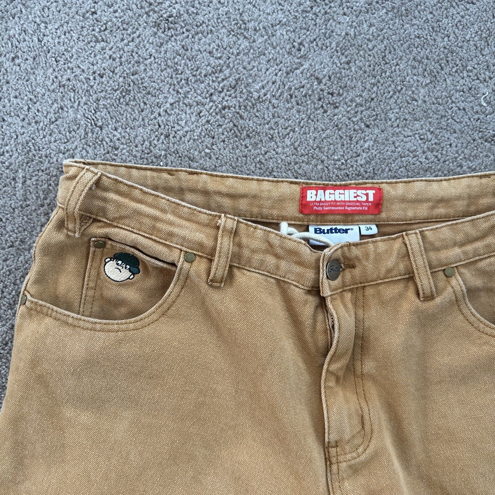 Butter Goods Butter Goods Baggiest Pant Brown Tan Size 34 Size US 34 / EU 50 - 2 Thumbnail
