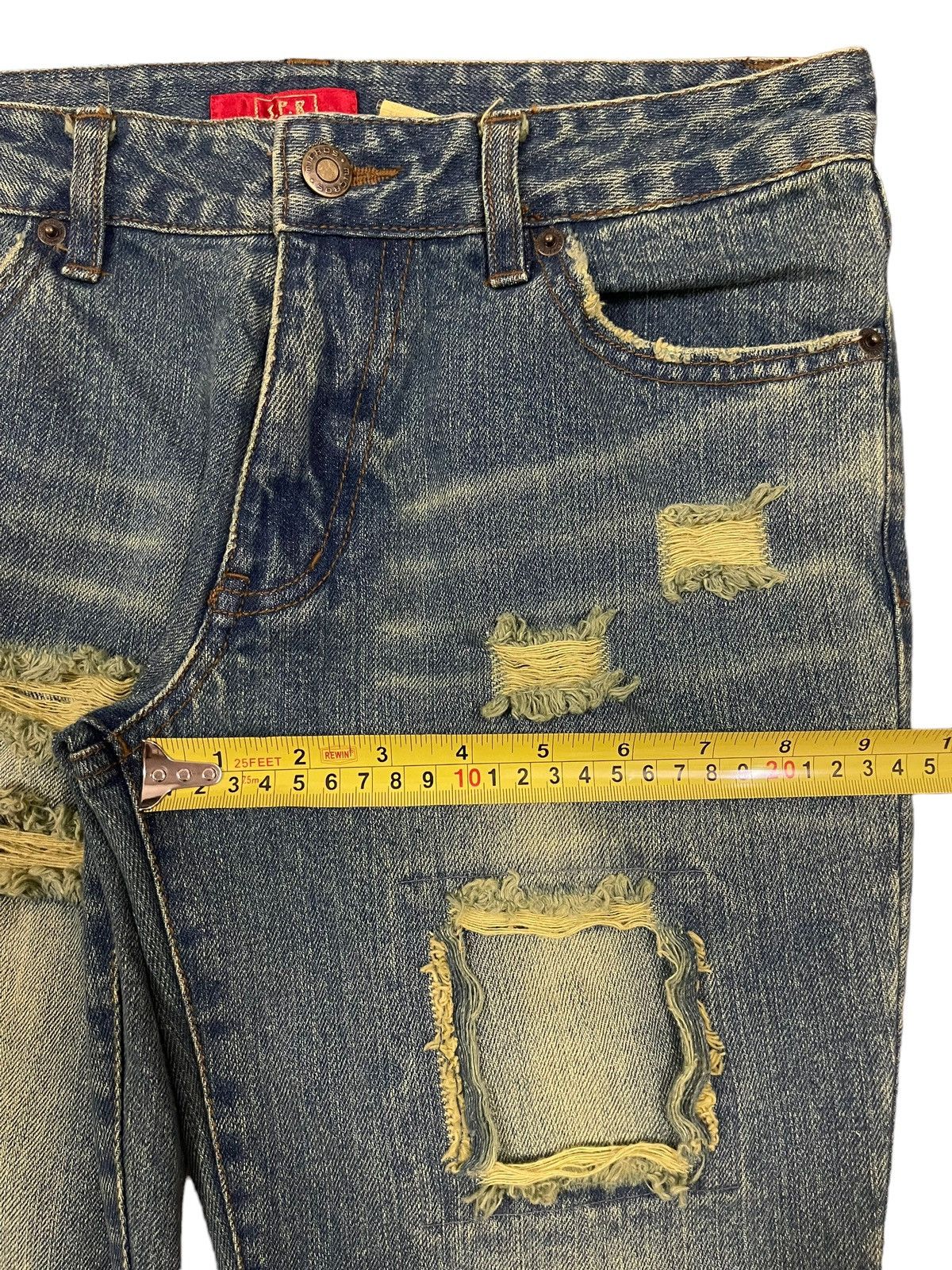 If Six Was Nine Vintage Japanese Brand Faded Wash Distressed Flare Jeans Size US 30 / EU 46 - 12 Thumbnail