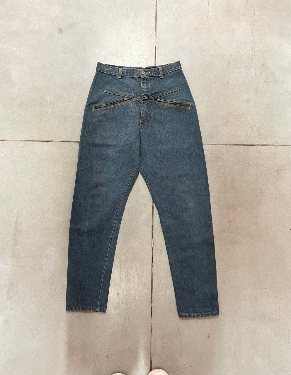 Marithe + Francois Girbaud Asymmetrical Vintage Marithe Francois Girbaud Jeans Size US 31 - 1 Thumbnail
