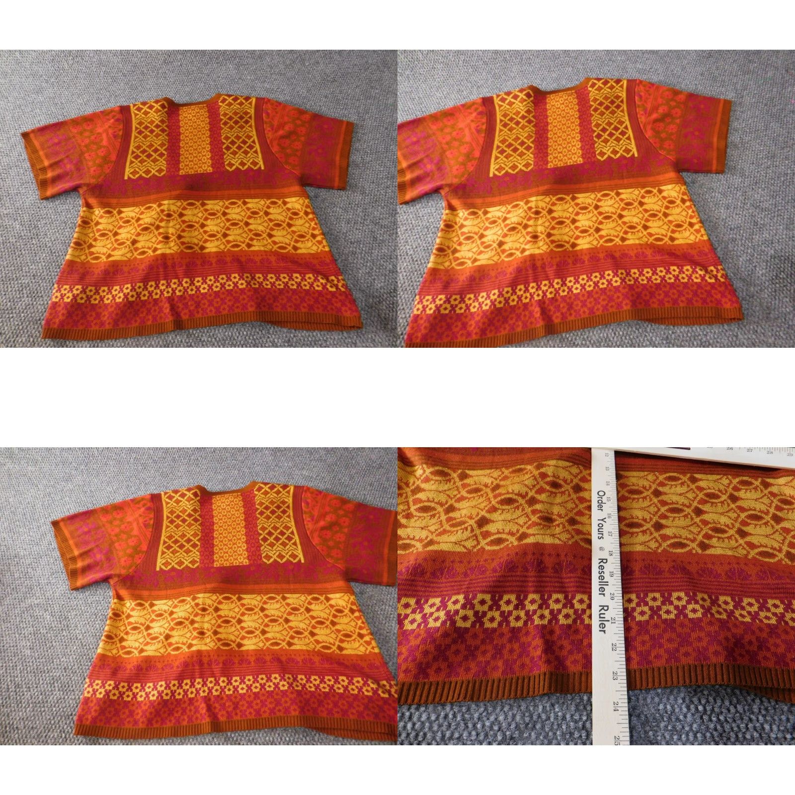 Coldwater Creek Coldwater Creek Cardigan Sweater Womens M Red Tribal V-Neck Button Open短 Size M / US 6-8 / IT 42-44 - 8 Thumbnail