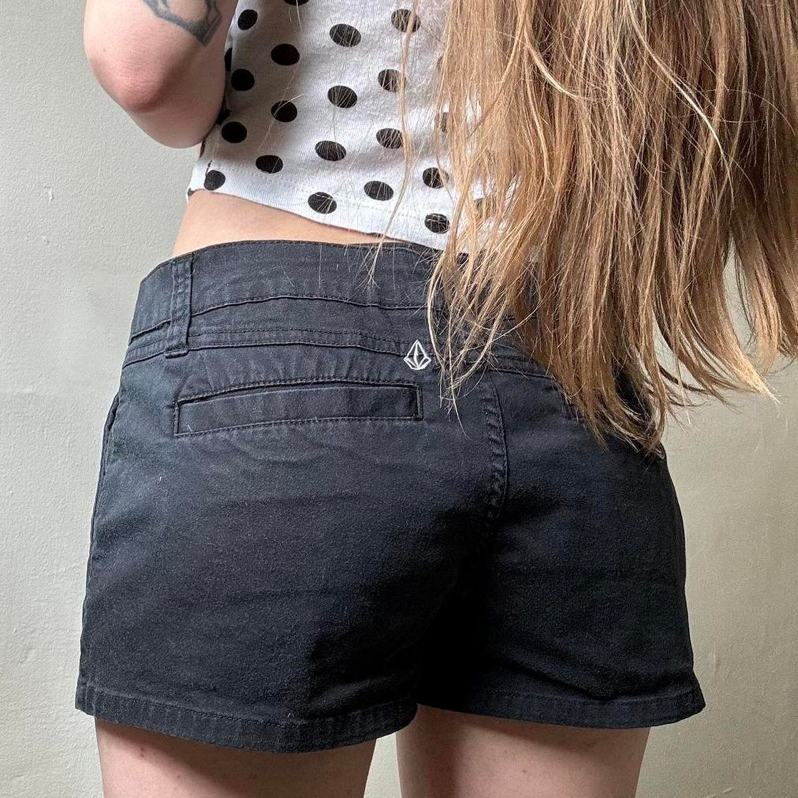 Volcom Y2K Volcom Black Low Rise Chino Shorts 3 Skater Summer Size 30" / US 8 / IT 44 - 2 Thumbnail