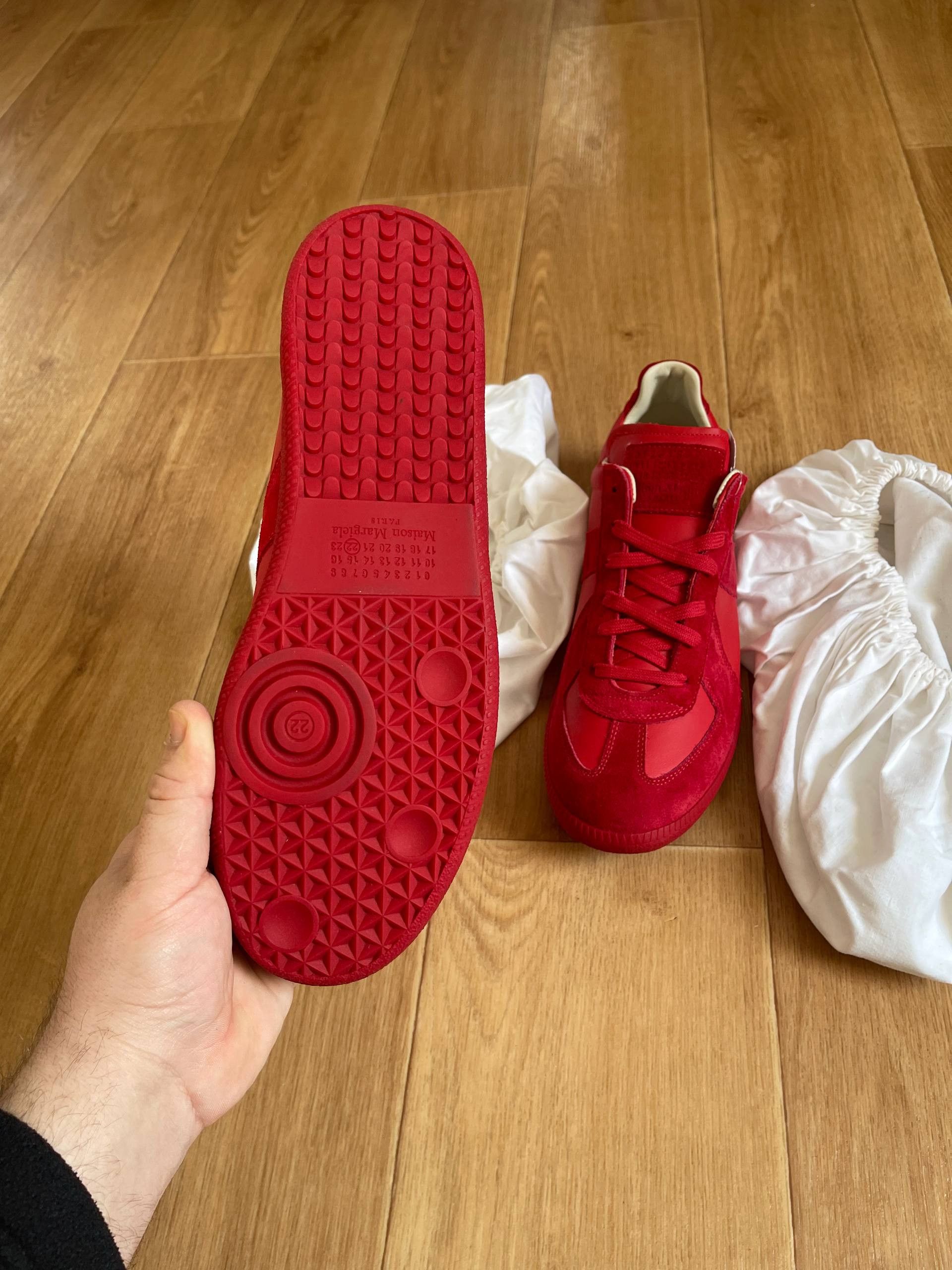 Maison Margiela Maison Martin Margiela MMM Low tTop Replica Red Sneaers Sz43 Size US 10 / EU 43 - 17 Thumbnail
