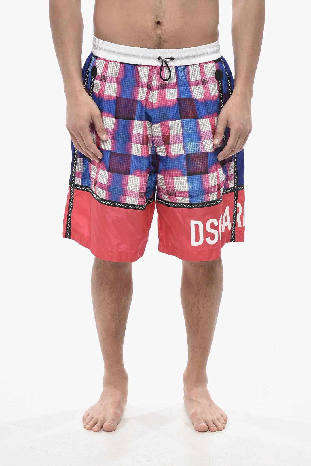 Dsquared2 Multicolored Boxer Swim Trunks With Elastic Waistband Size US 30 / EU 46 - 1 Thumbnail