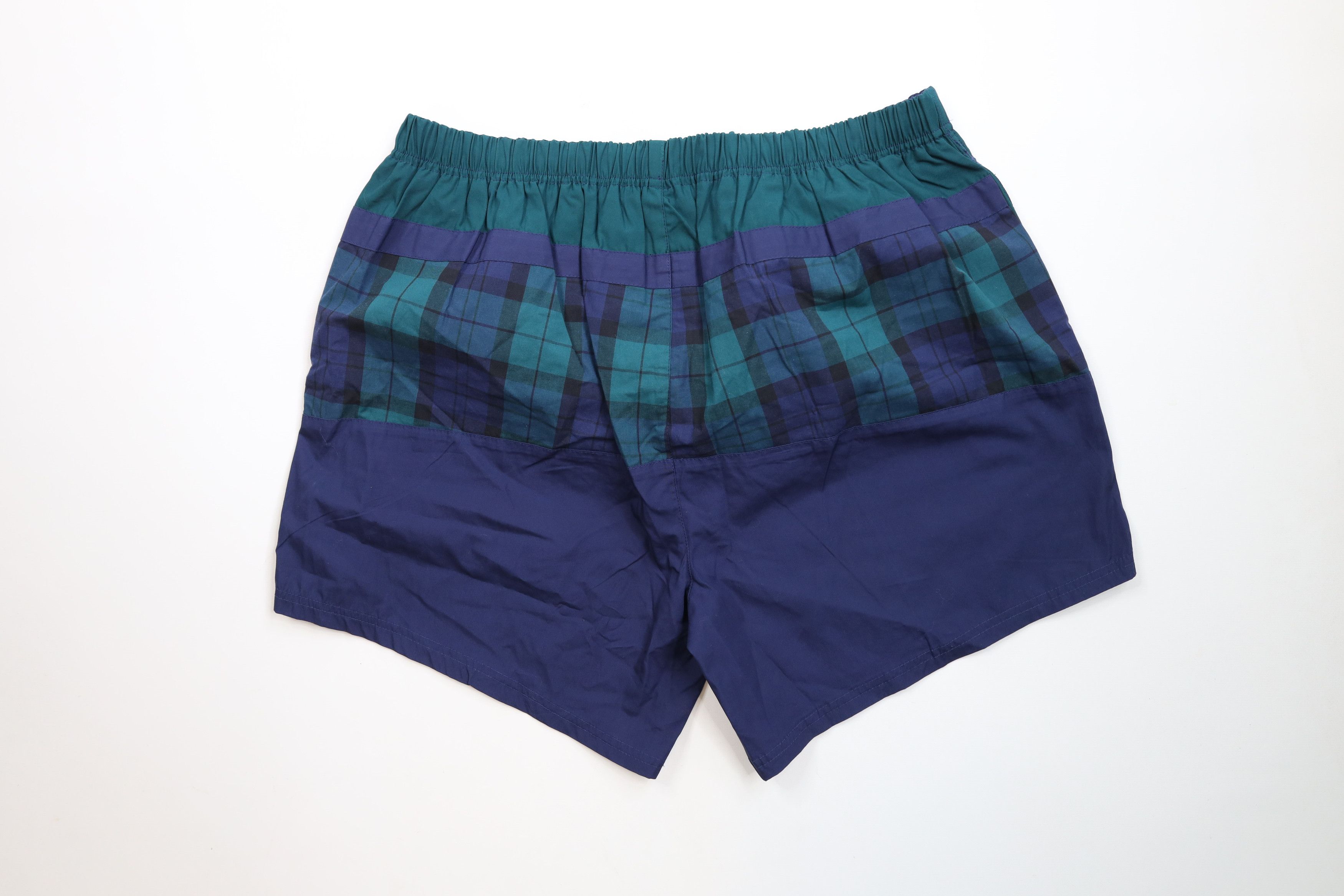 Vintage Vintage 90s Streetwear Block Plaid Lined Shorts Swim Trunks Size US 36 / EU 52 - 8 Thumbnail