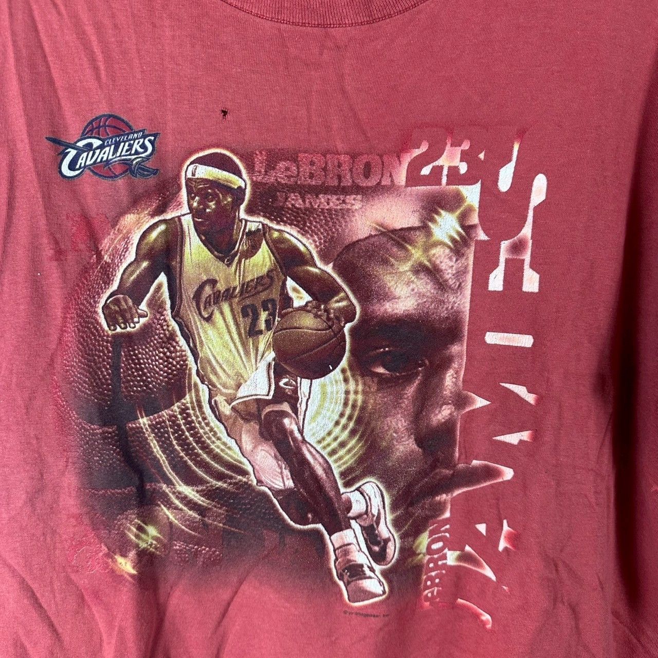 NBA × Vintage Vintage 2000s Lebron James Cleveland Cavaliers NBA T-shirt Size US XL / EU 56 / 4 - 6 Thumbnail