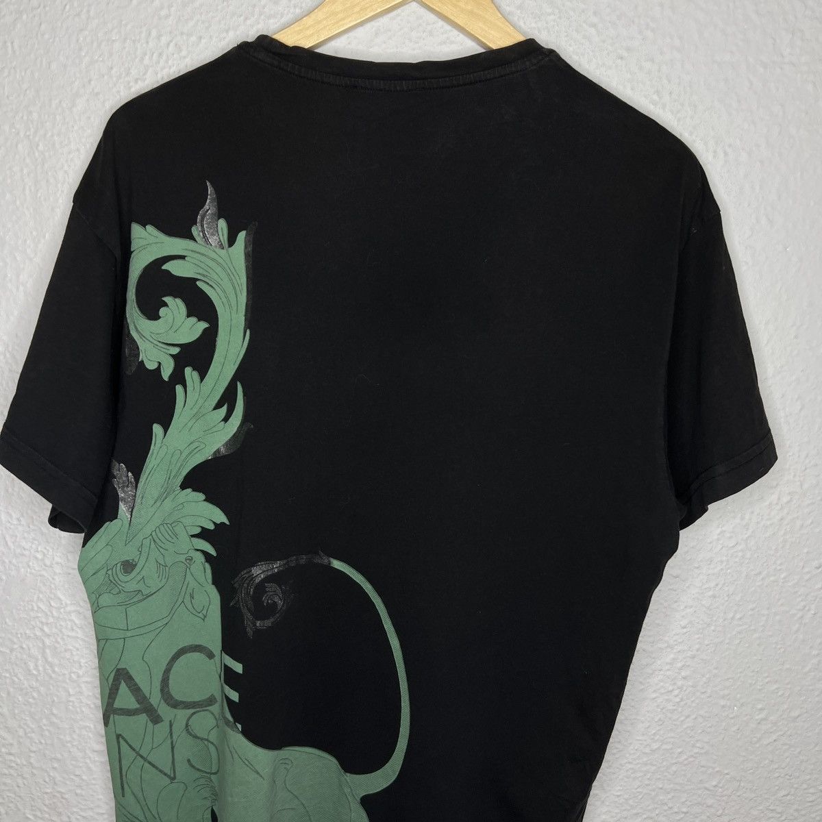 Designer × Versace Versace Tshirt Tee Black Full Print Antique Green Designer Size US L / EU 52-54 / 3 - 6 Thumbnail