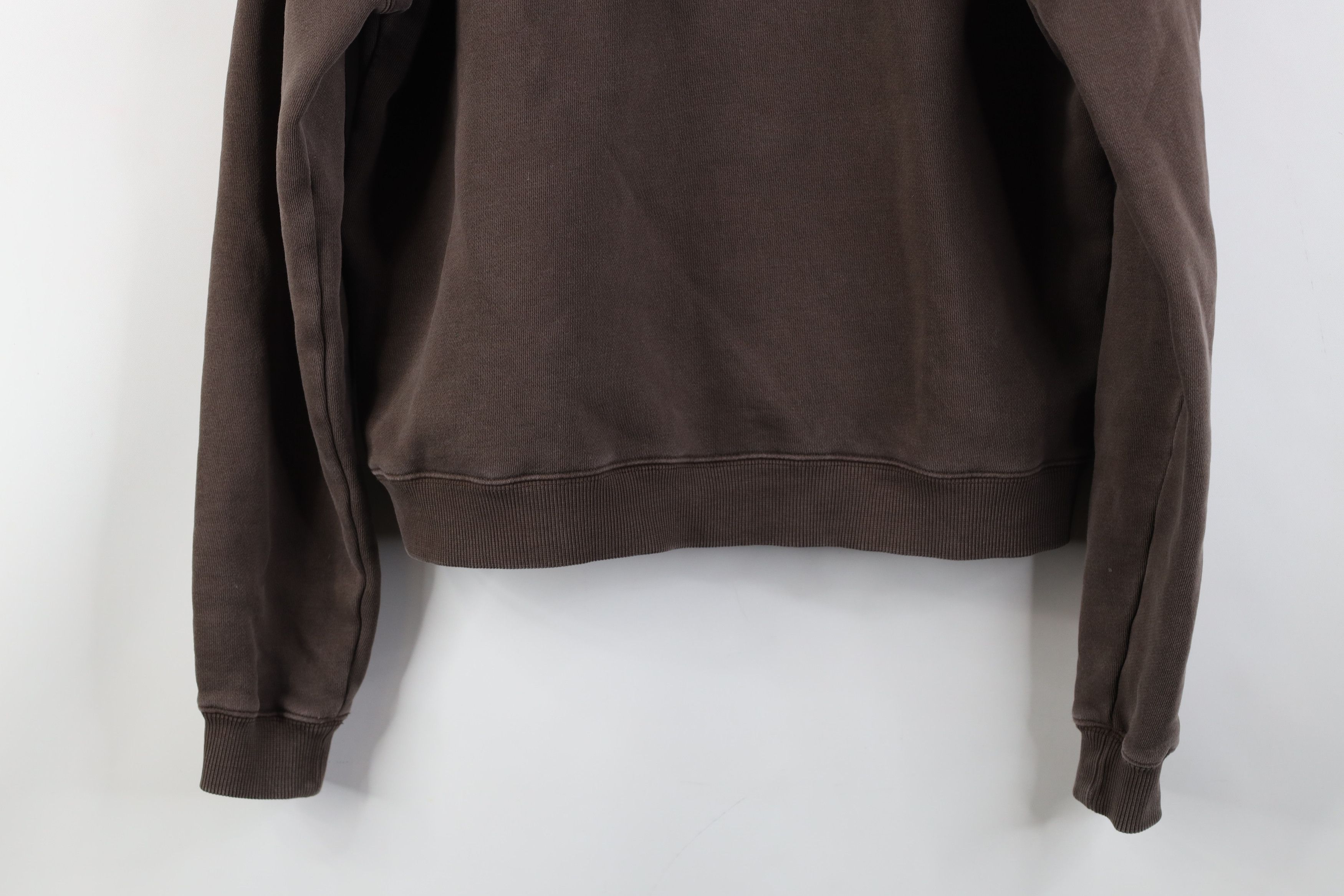 Vintage Bearded Goat Blank Cropped Heavyweight Full Zip Hoodie Brown Size M / US 6-8 / IT 42-44 - 15 Thumbnail