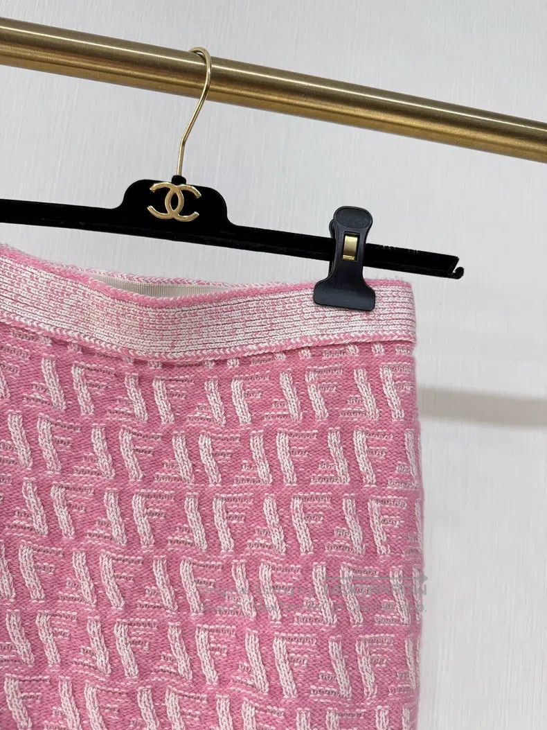 Fendi Fendi Pink FF Logo Skirt Size 42" / US 20 - 3 Thumbnail