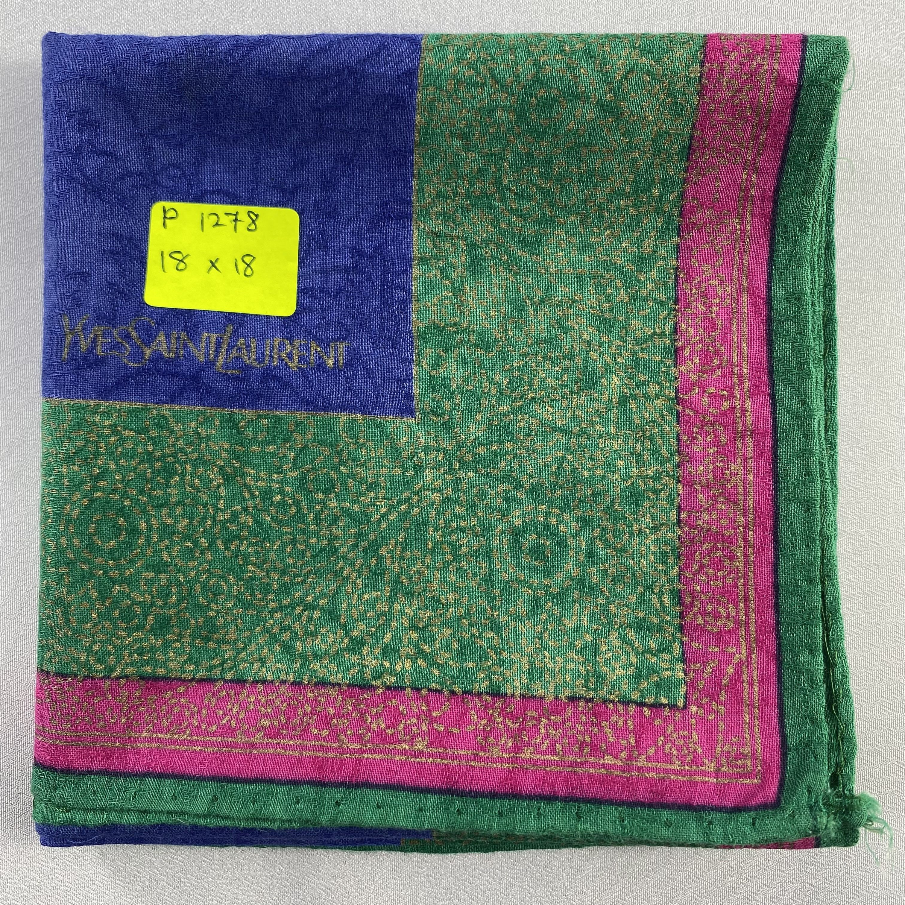 Vintage Yves Saint Laurent Handkerchief / Neckerchief-P1278 Size ONE SIZE - 6 Thumbnail