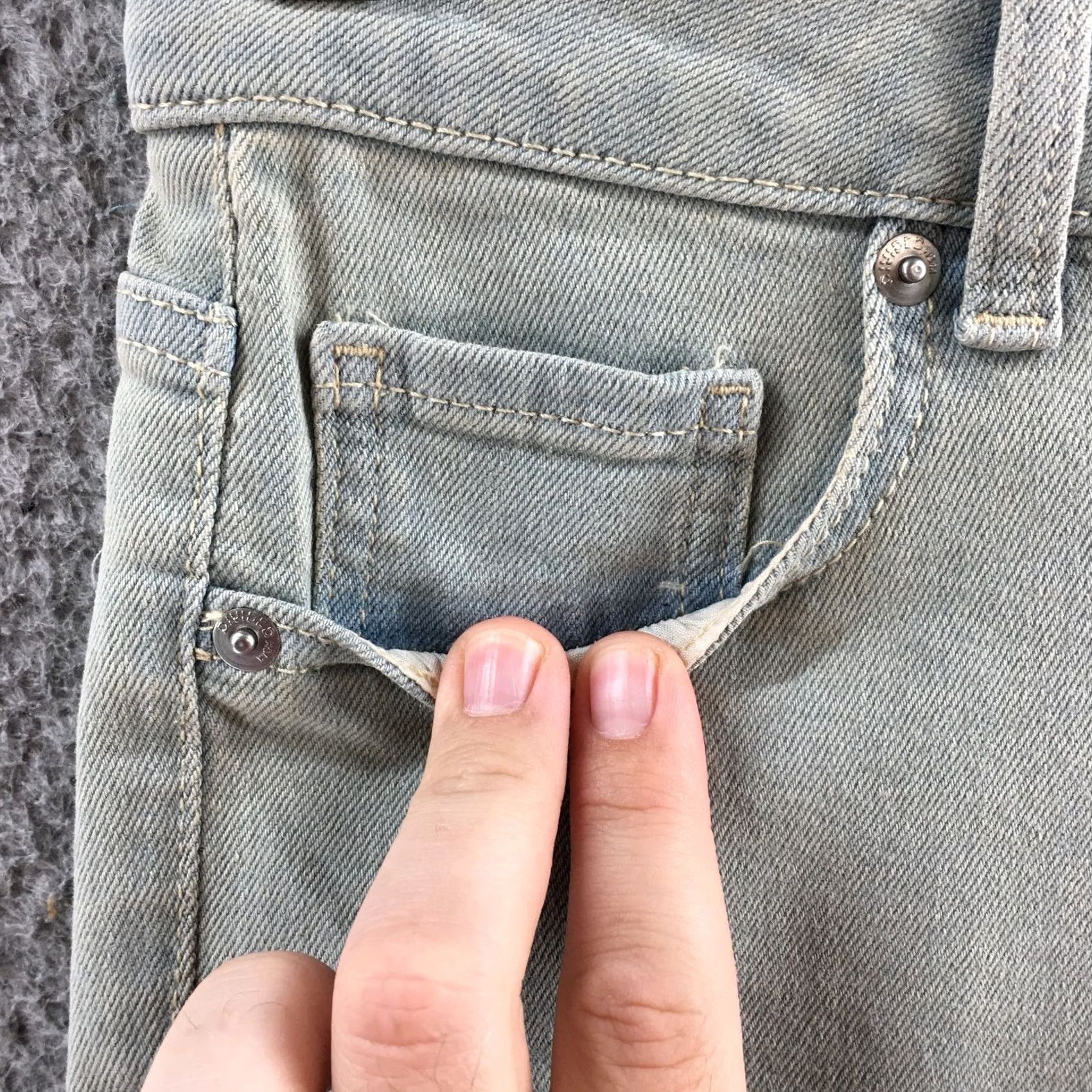 H&M Divided by H&M Flared Jeans Womens 4 Blue Denim Cotton Blend Mid Rise Zip Fly Jeans Women Regular Blue 90s Classic Mens Womens Girls Size 27" / US 4 / IT 40 - 5 Thumbnail