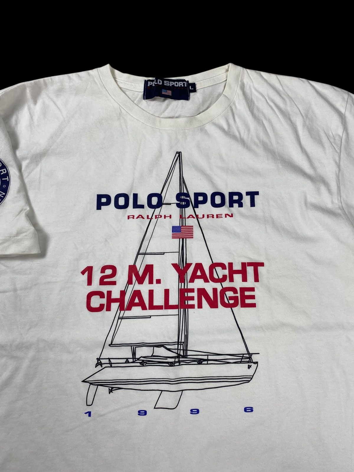 Polo Ralph Lauren Vintage Polo Sport 12M Yacht Tee Size US L / EU 52-54 / 3 - 3 Thumbnail