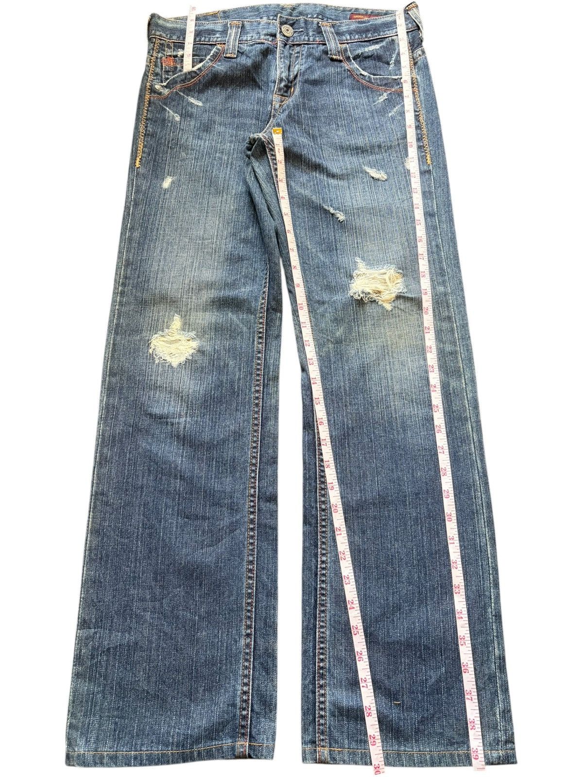Ksubi Vintage Japanese Brand Buckle Back Distress Jeans Size 31" - 7 Thumbnail