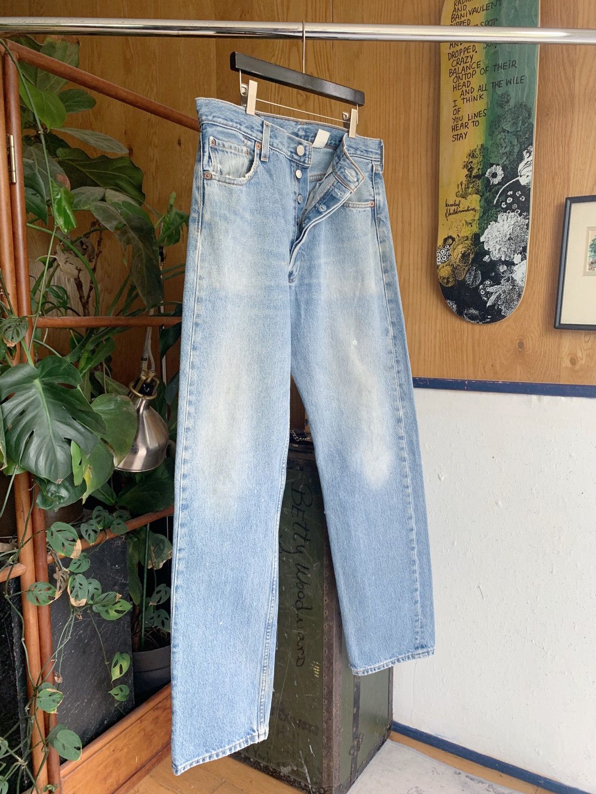 Levi's Vintage Levi’s 501 XX Sun Faded Distressed Denim Jeans ERD Size US 32 / EU 48 - 5 Thumbnail
