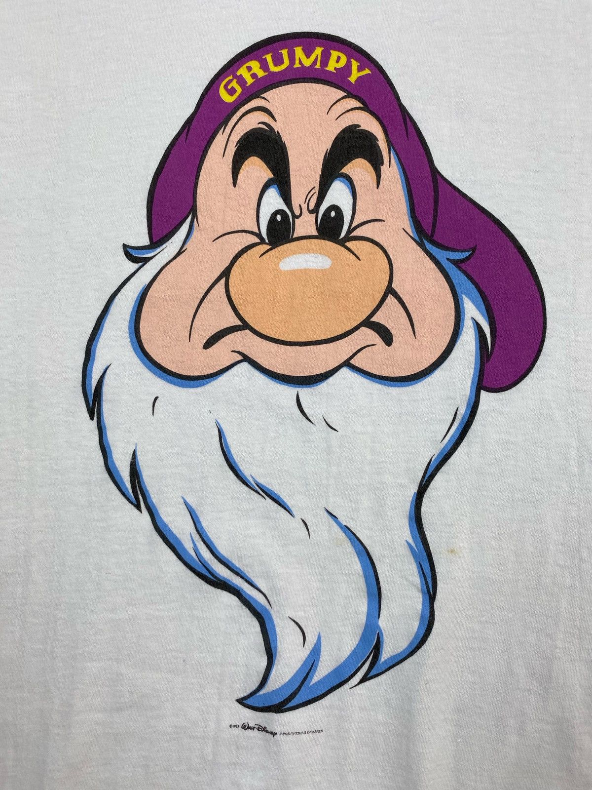 Disney 1980’s Vintage Grumpy The Dwarf Graphic T-Shirt Size US L / EU 52-54 / 3 - 4 Thumbnail
