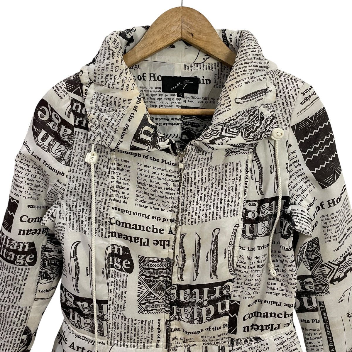 Japanese Brand Vintage Jully Newspaper Motive Jacket Size M / US 6-8 / IT 42-44 - 2 Thumbnail