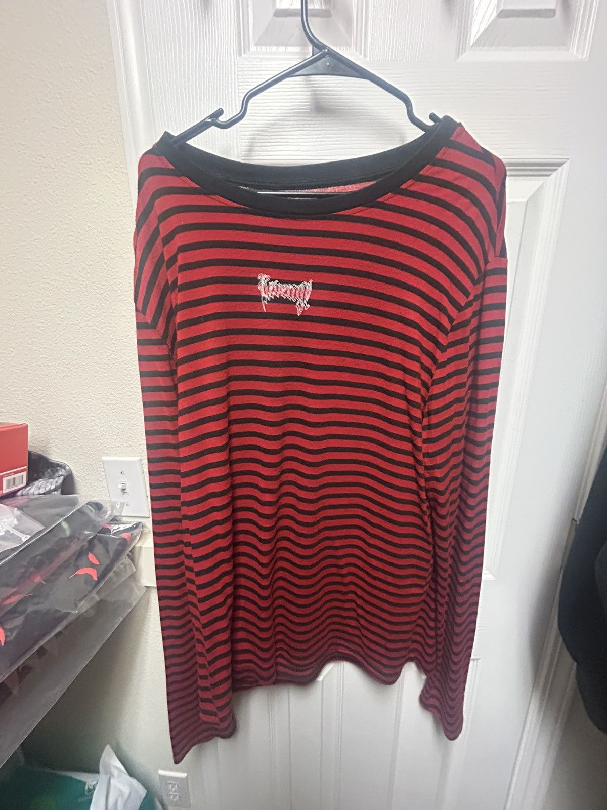 Revenge Revenge Black and Red Stripes White Motion Logo Size US L / EU 52-54 / 3 - 1 Thumbnail