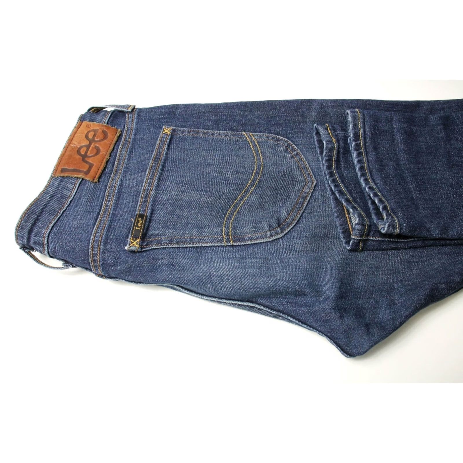 Lee Lee Malone Jeans Men's W31/L32 Slim Fit Blue Faded Whiskers Stretch Zip Fly Size US 31 - 5 Thumbnail