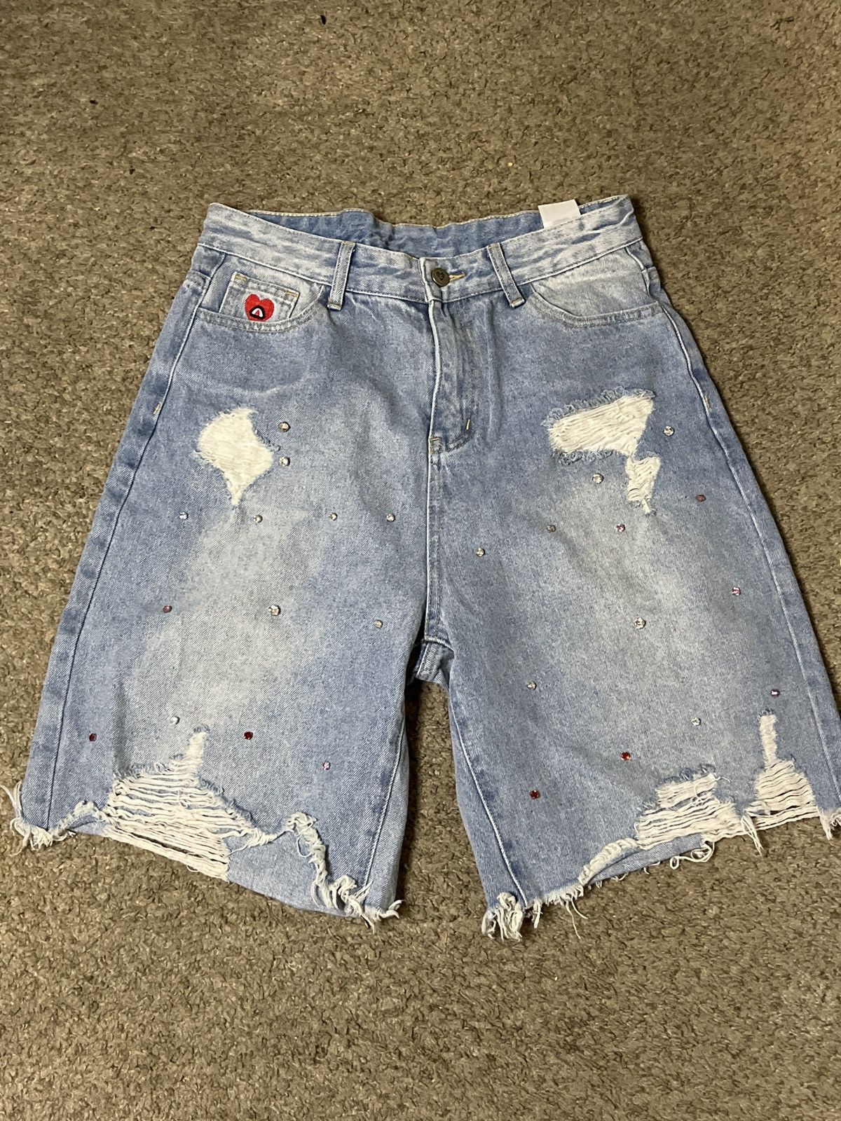 Other Rhinestone Baggy Jorts Size US 30 / EU 46 - 7 Thumbnail