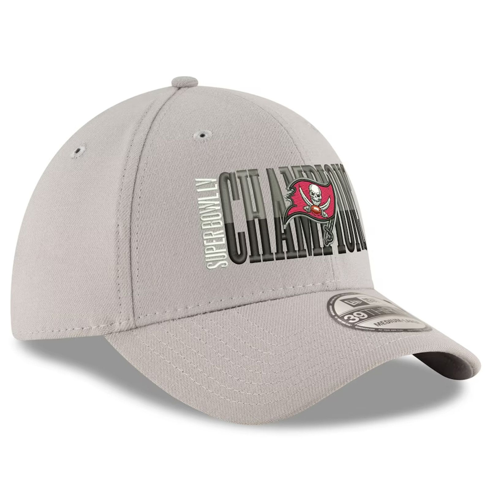 New Era Tampa Bay Bucs Hat Super Bowl 55 Champs M/L Gray New Era Size ONE SIZE - 3 Thumbnail