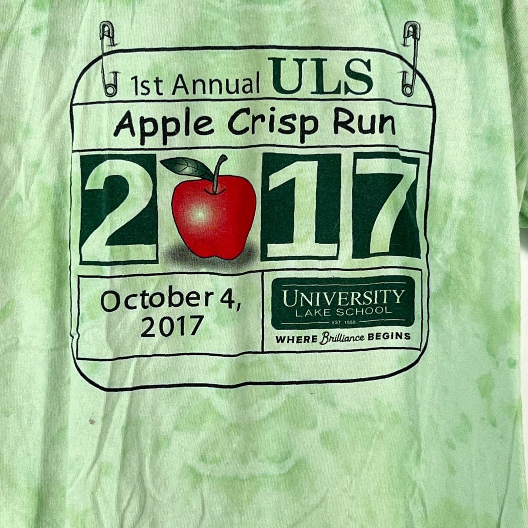 Gildan GILDAN T-Shirt Mens Green Apple Run Tie Dye Heavy Cotton Size Medium Crew Neck Short Sleeve Logo Size US M / EU 48-50 / 2 - 3 Thumbnail