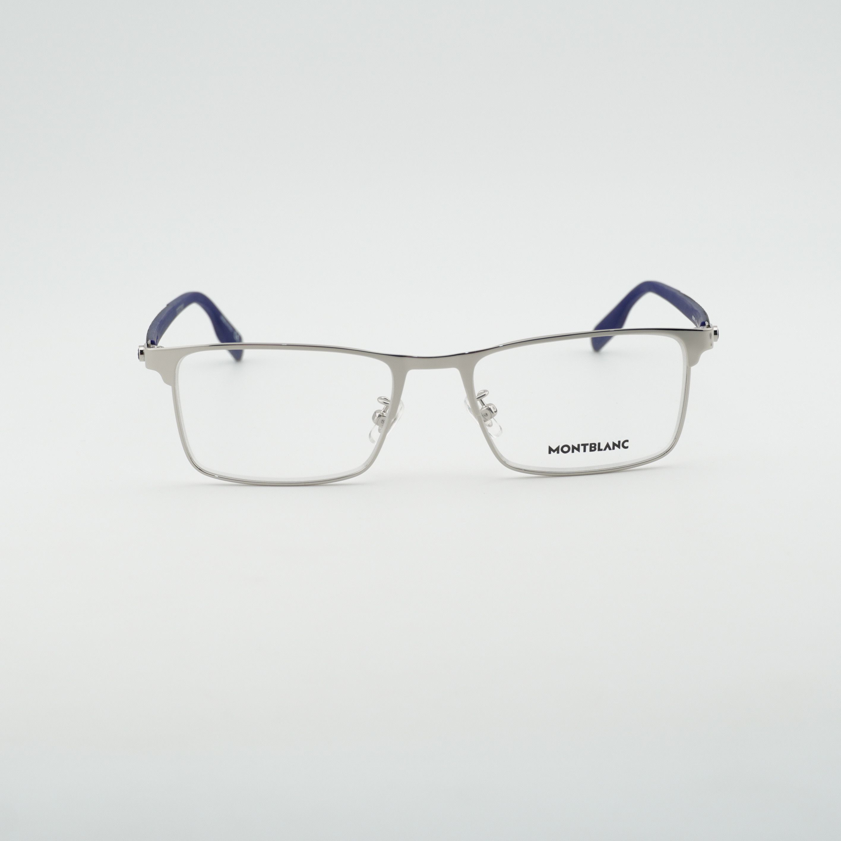 Montblanc Montblanc MB0187O 002 Eyeglasses Silver 54mm Rectangle Frame Size ONE SIZE - 6 Thumbnail