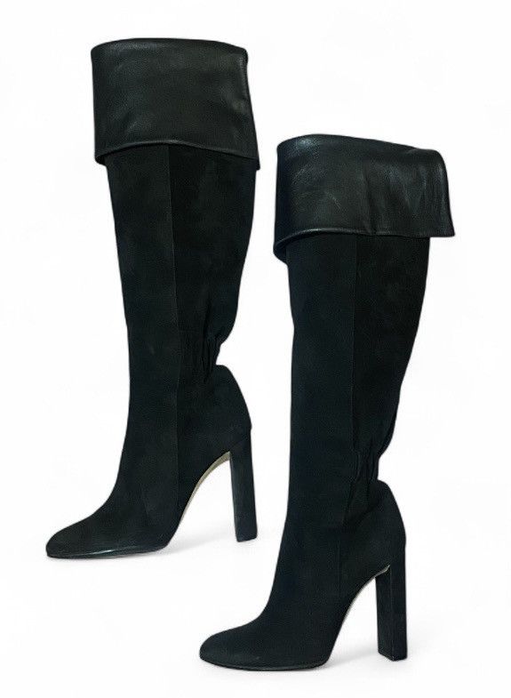 Dior Dior Pleats Knee High/Thigh High Suede Boots Size US 7 / IT 37 - 1 Thumbnail