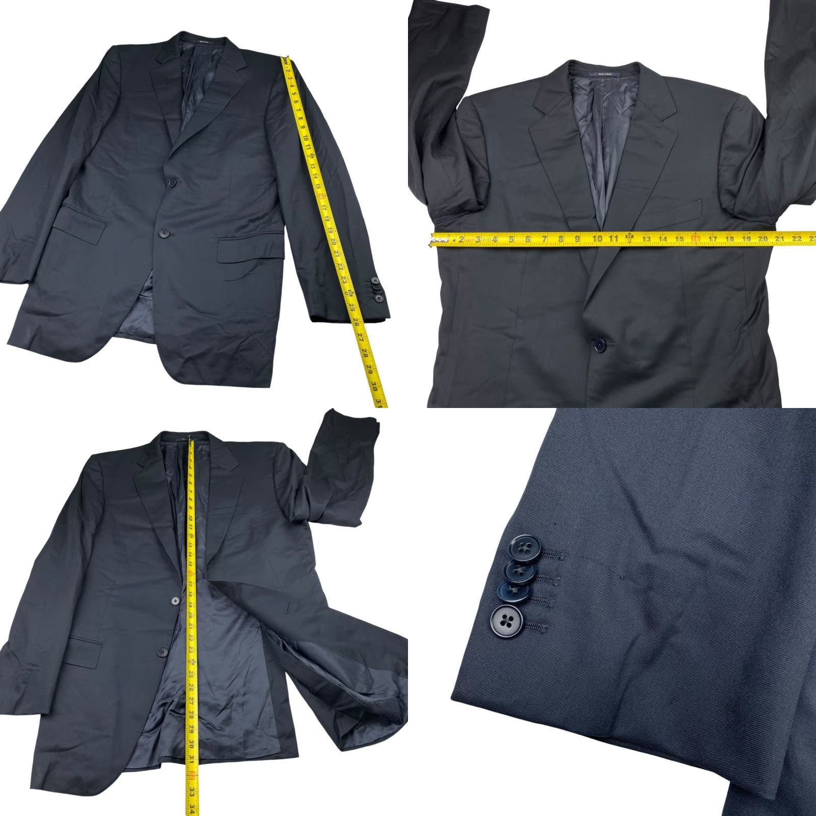 Ermenegildo Zegna Men’s Multiseason 100% Wool 3-Button Blazer Navy Spain 42R
