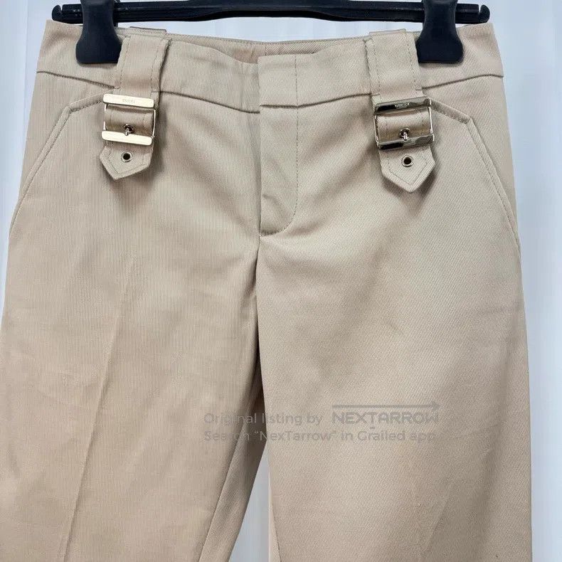 Gucci Gucci Double gold buckle light khaki casual trousers Size US 38 / EU 54 - 3 Thumbnail