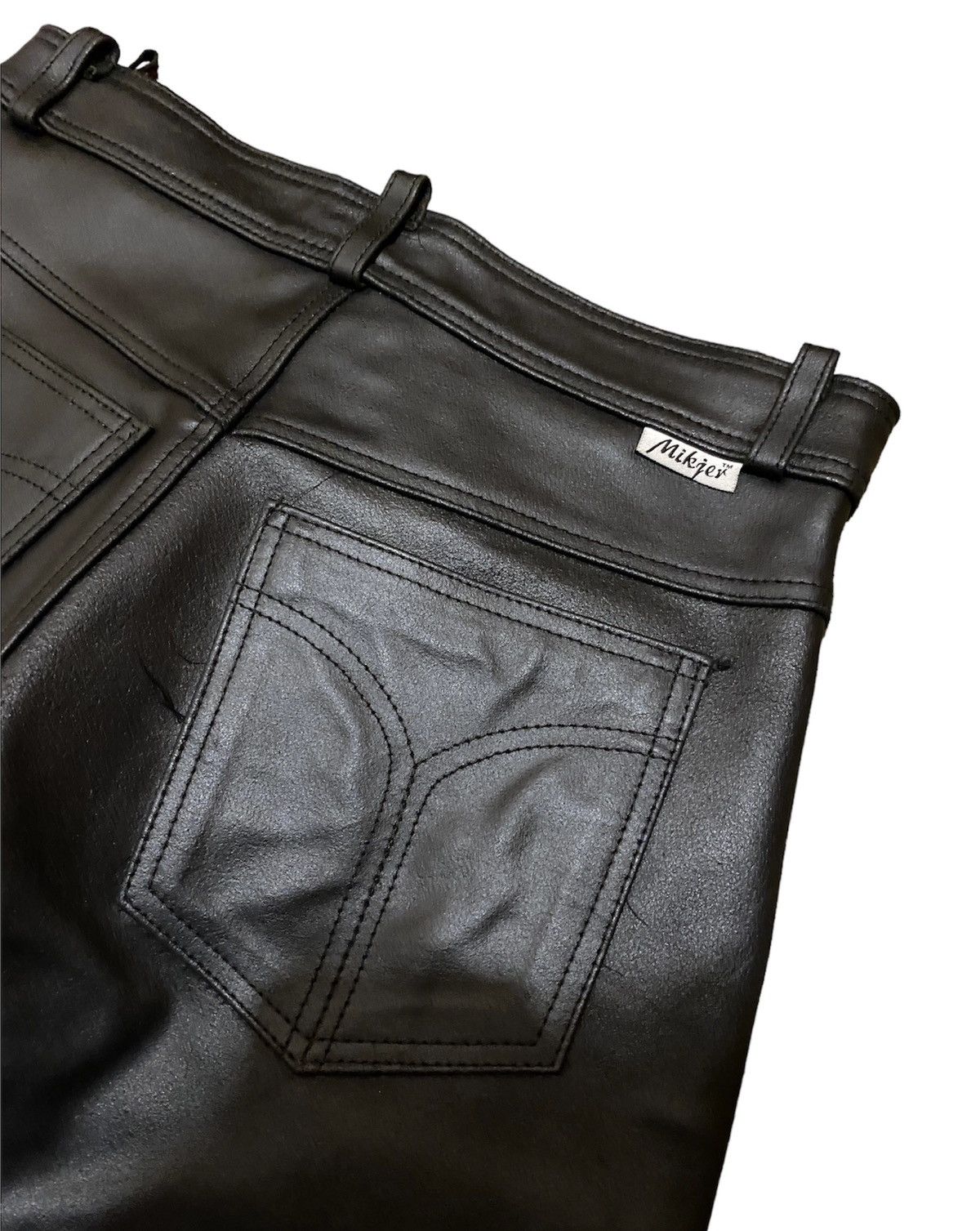 Genuine Leather Vintage Motorcycle Leather Biker Pants Size US 28 / EU 44 - 7 Thumbnail