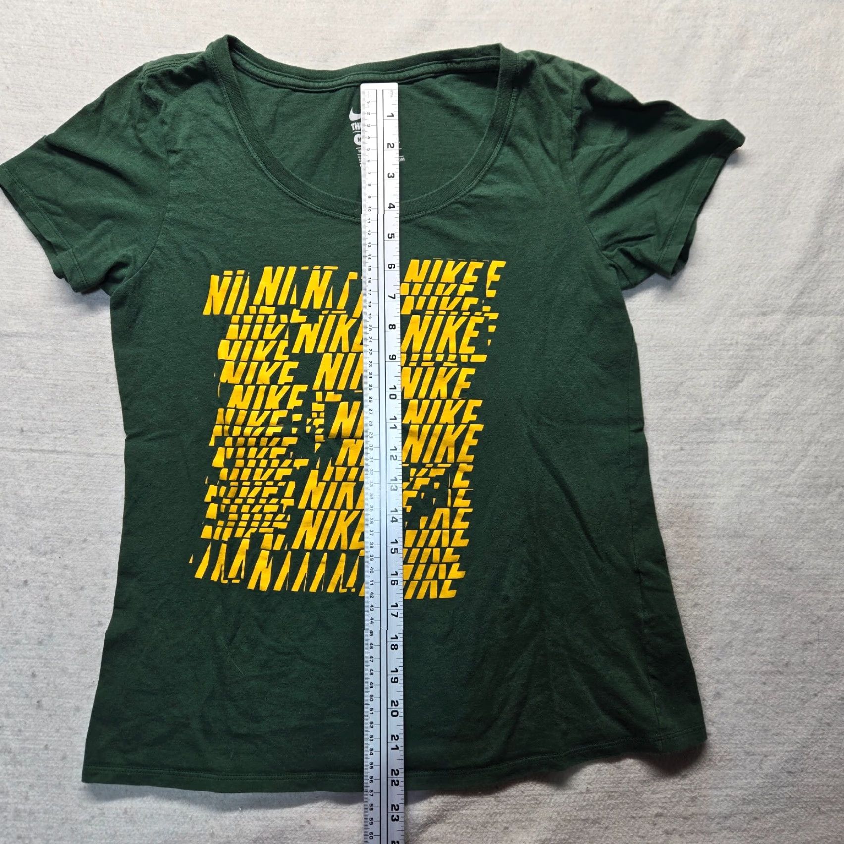 Nike Nike Shirt Women Adult M Green Logo Short Sleeve Crew Neck 100% Cotton Basic T-Shirt Size M / US 6-8 / IT 42-44 - 6 Thumbnail