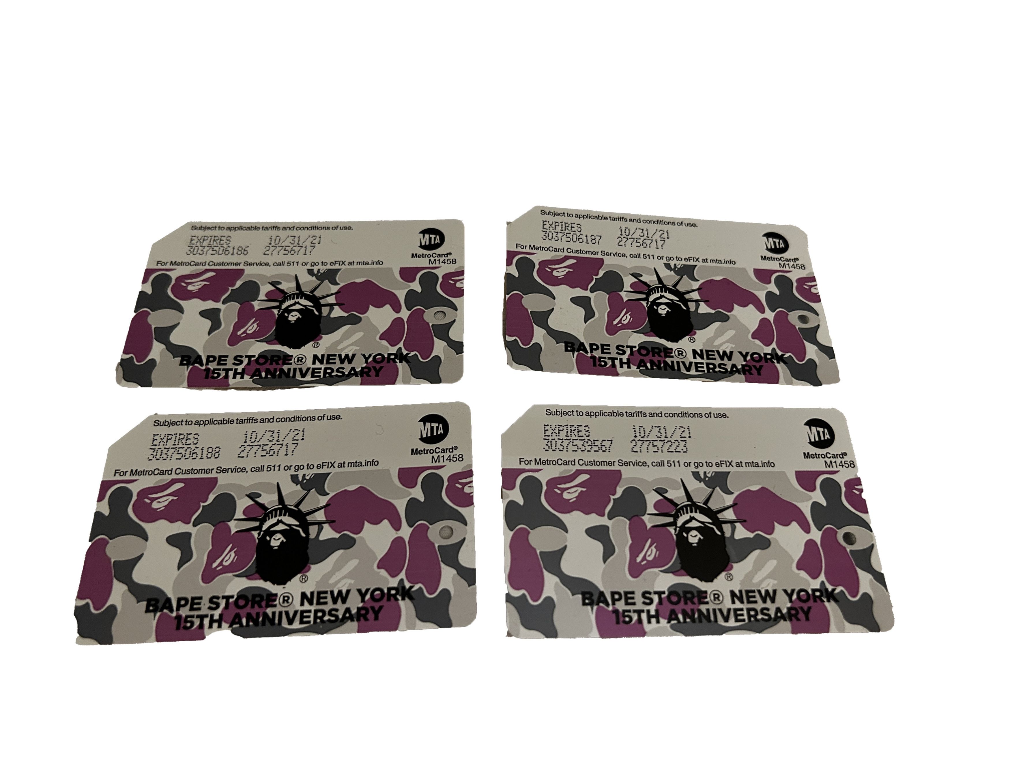 Bape BAPE NYC MTA 15TH ANNIVERSARY Metrocard Size ONE SIZE - 2 Thumbnail
