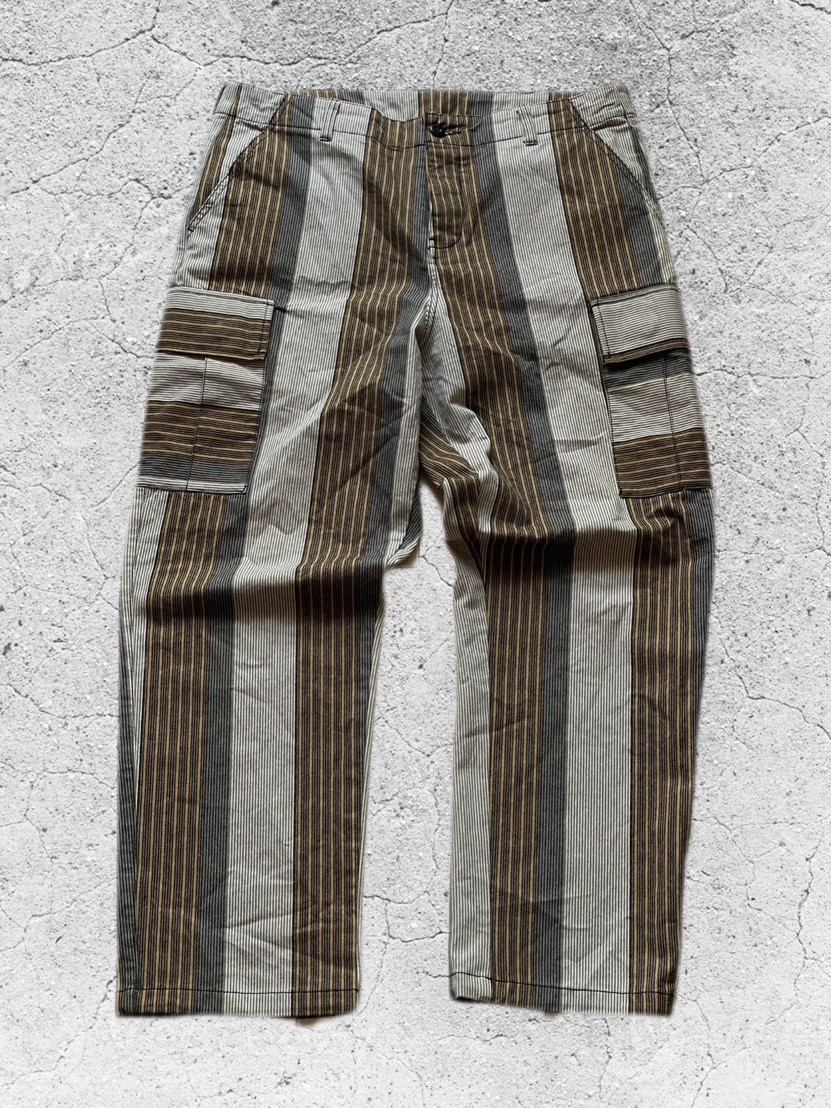 Stussy Stussy striped cargo work pants Size US 34 / EU 50 - 2 Thumbnail