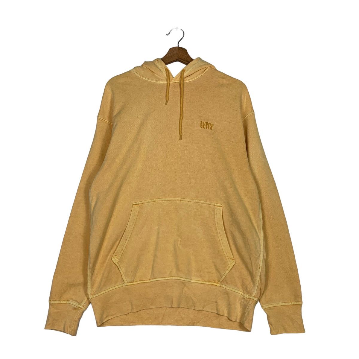 Levi's Levi's Relaxed Fit Yellow Pullover Hoodies #0676-C31 Size US S / EU 44-46 / 1 - 1 Thumbnail