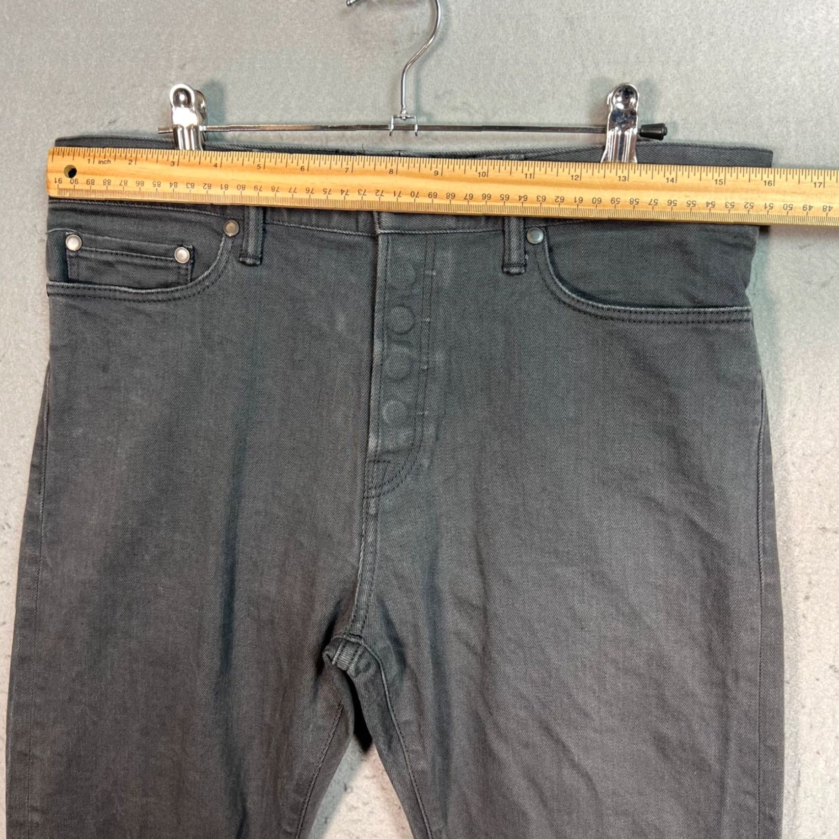 John Elliott John Elliott Slim-Fit Jeans Mens 34 Waist Gray Denim 5-Pocket Design Size US 34 / EU 50 - 6 Thumbnail