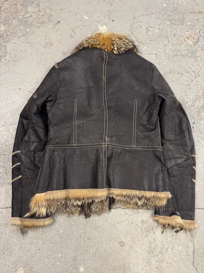 Just Cavalli AW2005 Cavalli Fox Fur Asymmetrical Leather Jacket Size XS / US 0-2 / IT 36-38 - 17 Thumbnail