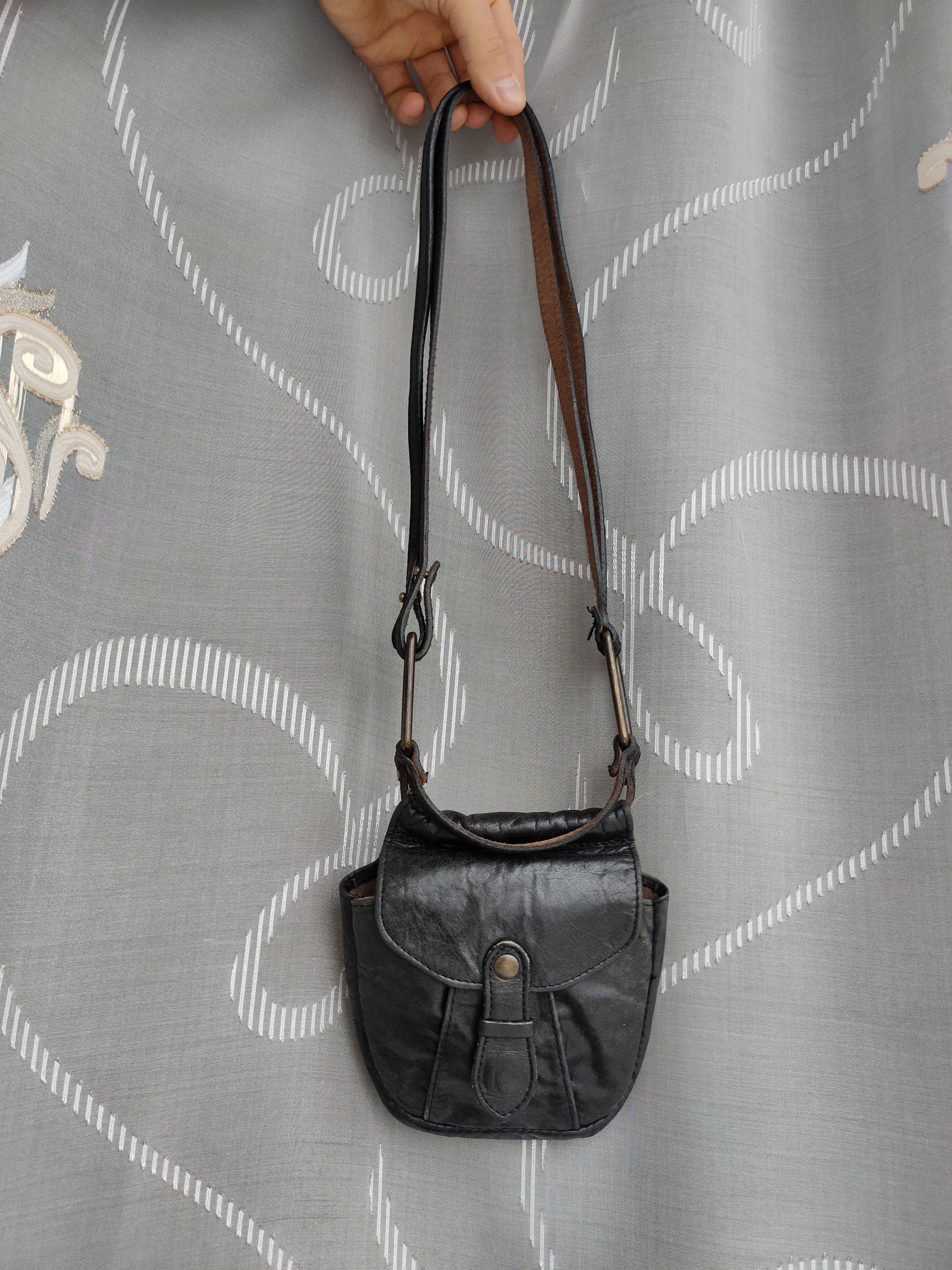 Genuine Leather Abaco Paris Small Vintage Leather Bag France Handbag Size ONE SIZE - 7 Thumbnail