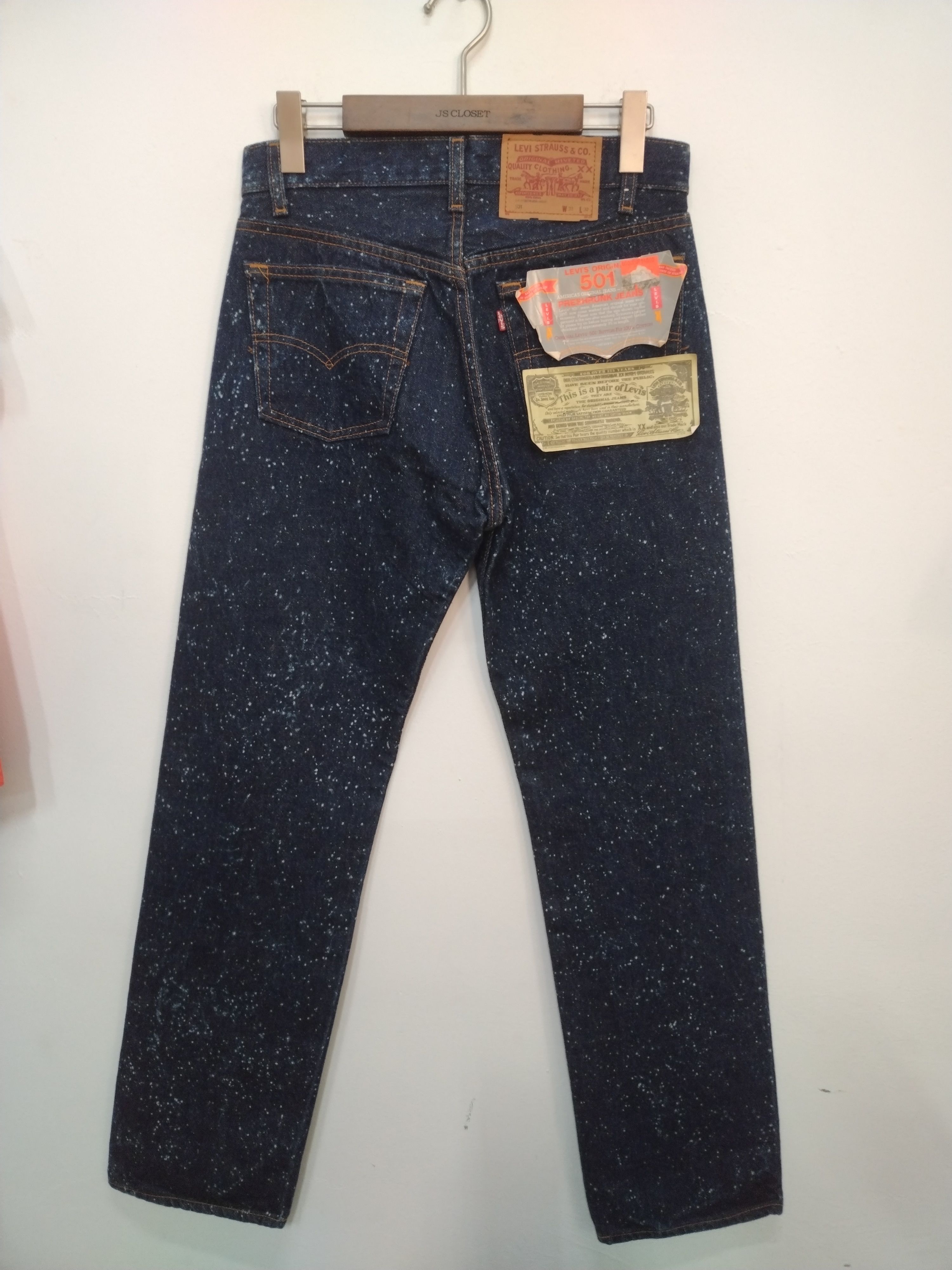 Levi's 🔥AUTHENTIC SNOW WASH NOS VTG LEVIS 501 INDIGO DENIM Size US 32 / EU 48 - 1 Thumbnail