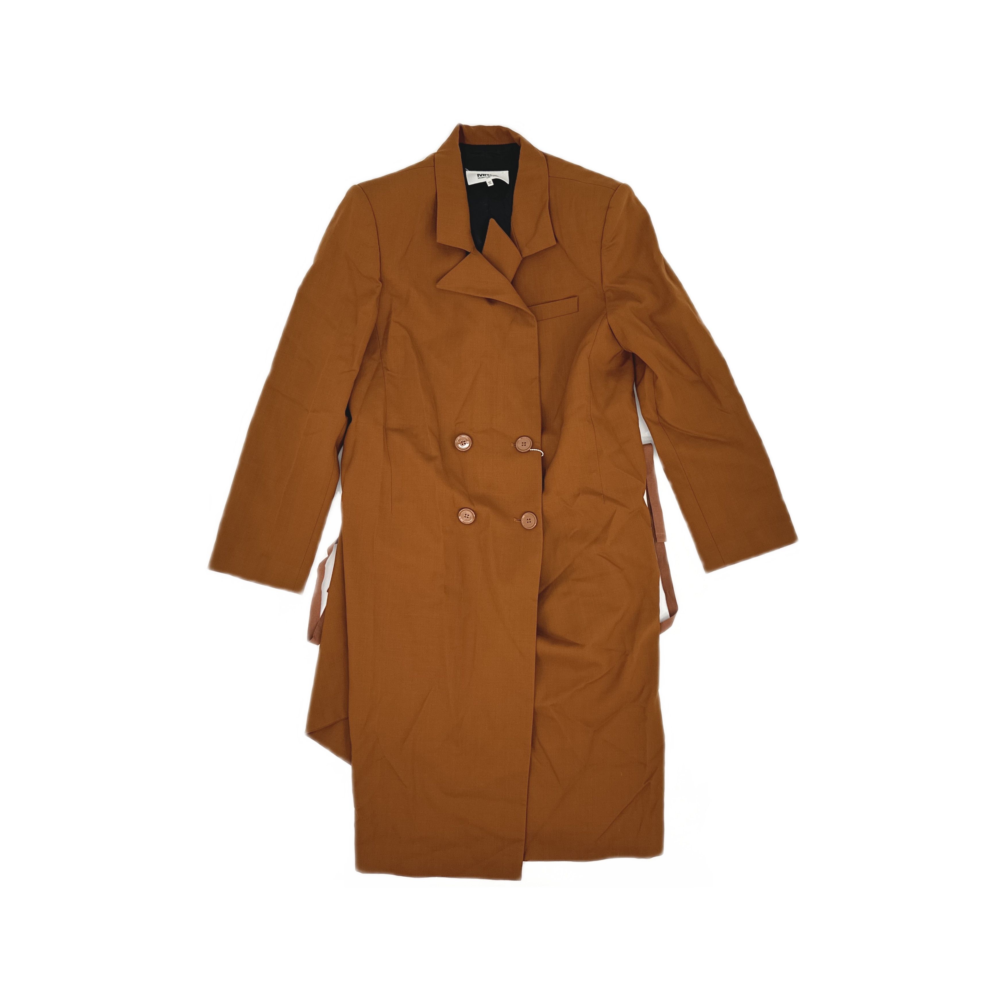 MM6 MM6 Maison Margiela Brown Double Breasted Coat Size 38 Size XS / US 0-2 / IT 36-38 - 1 Thumbnail