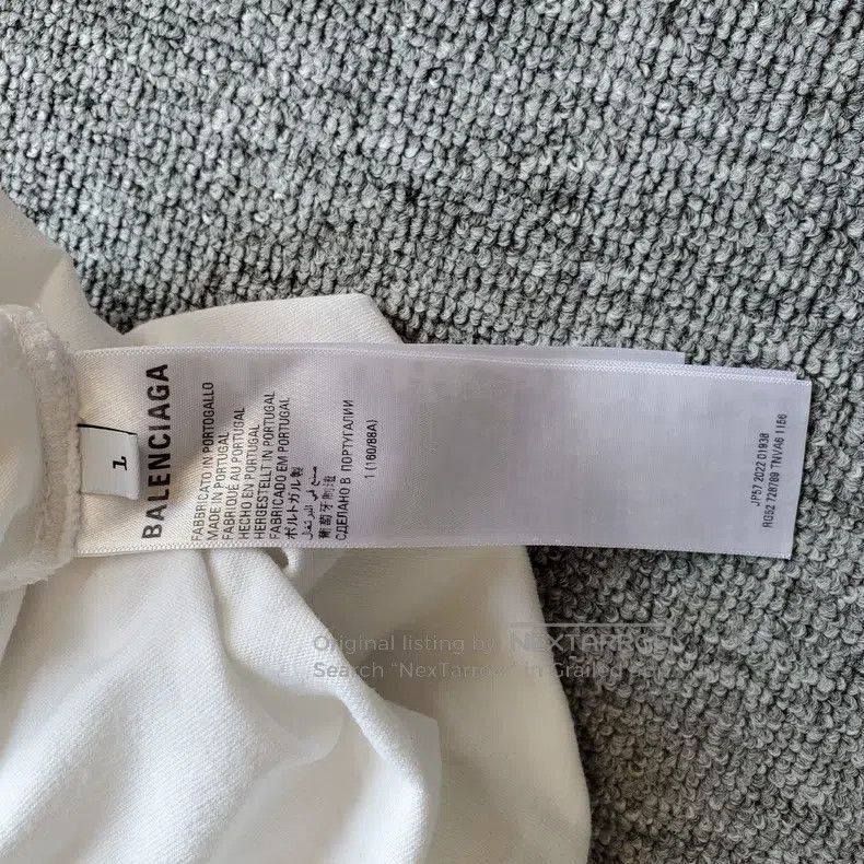 Balenciaga Balenciaga Striped Logo Long Sleeve T - White Size US S / EU 44-46 / 1 - 3 Thumbnail
