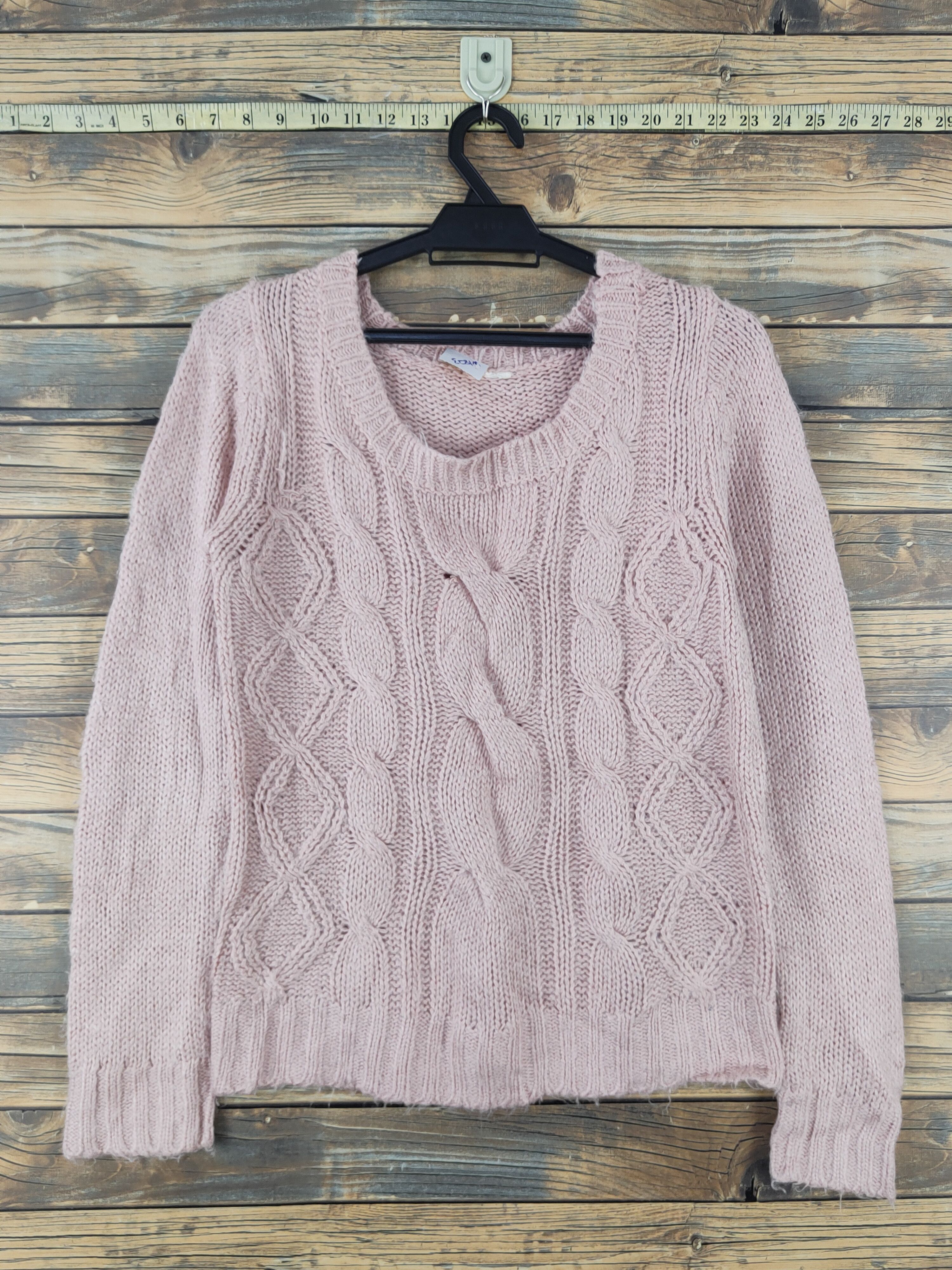 Aran Isles Knitwear Japanese Brand Peach cable Knitwear Sweatshirts #W1823 Size S / US 4 / IT 40 - 1 Thumbnail