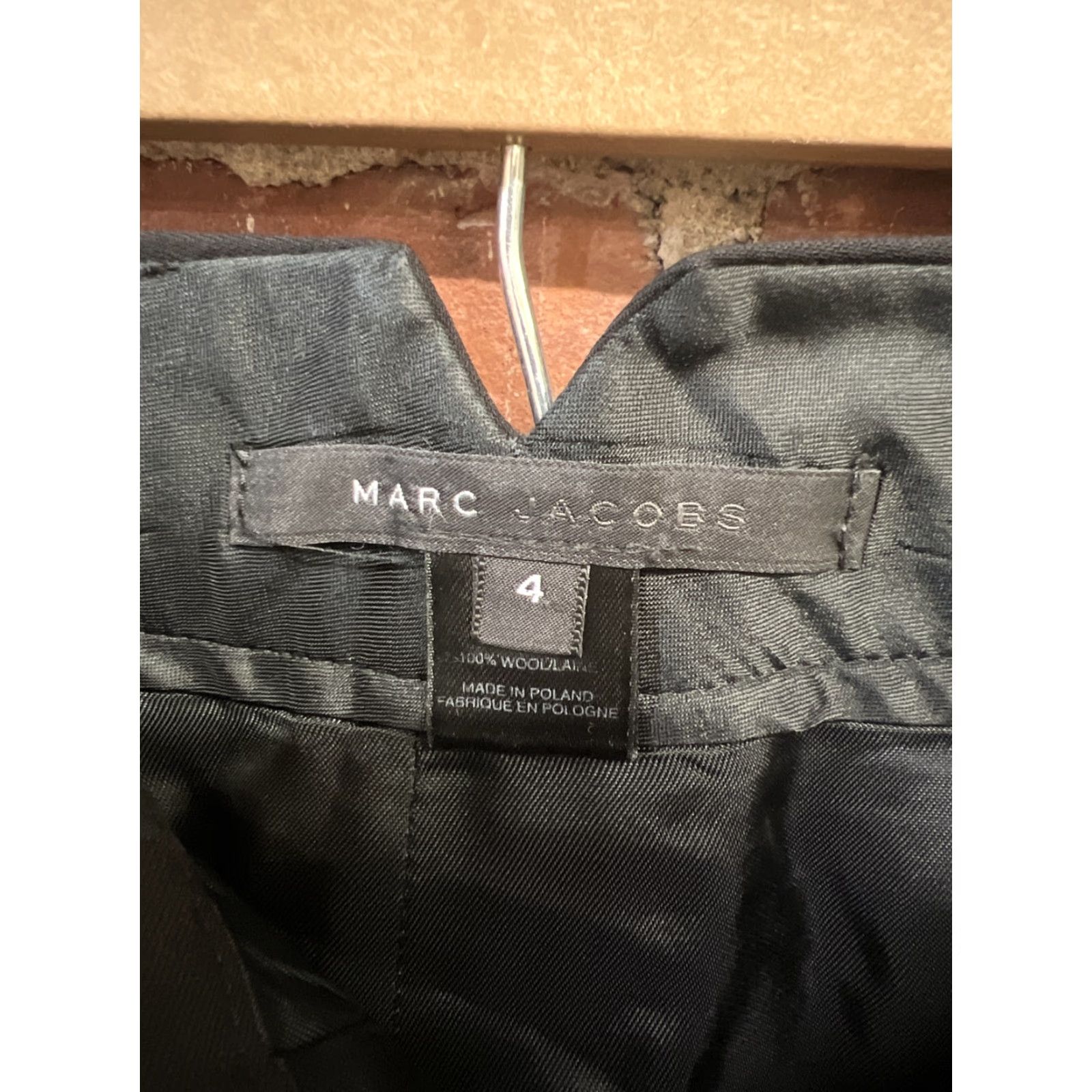 Marc Jacobs Marc Jacobs Wool Black Flare Pants US Sz 4 Women Regular Ankle Inseam 28 100% Wool Flare Pants Womens Pants Black 4 Size 27" / US 4 / IT 40 - 3 Thumbnail
