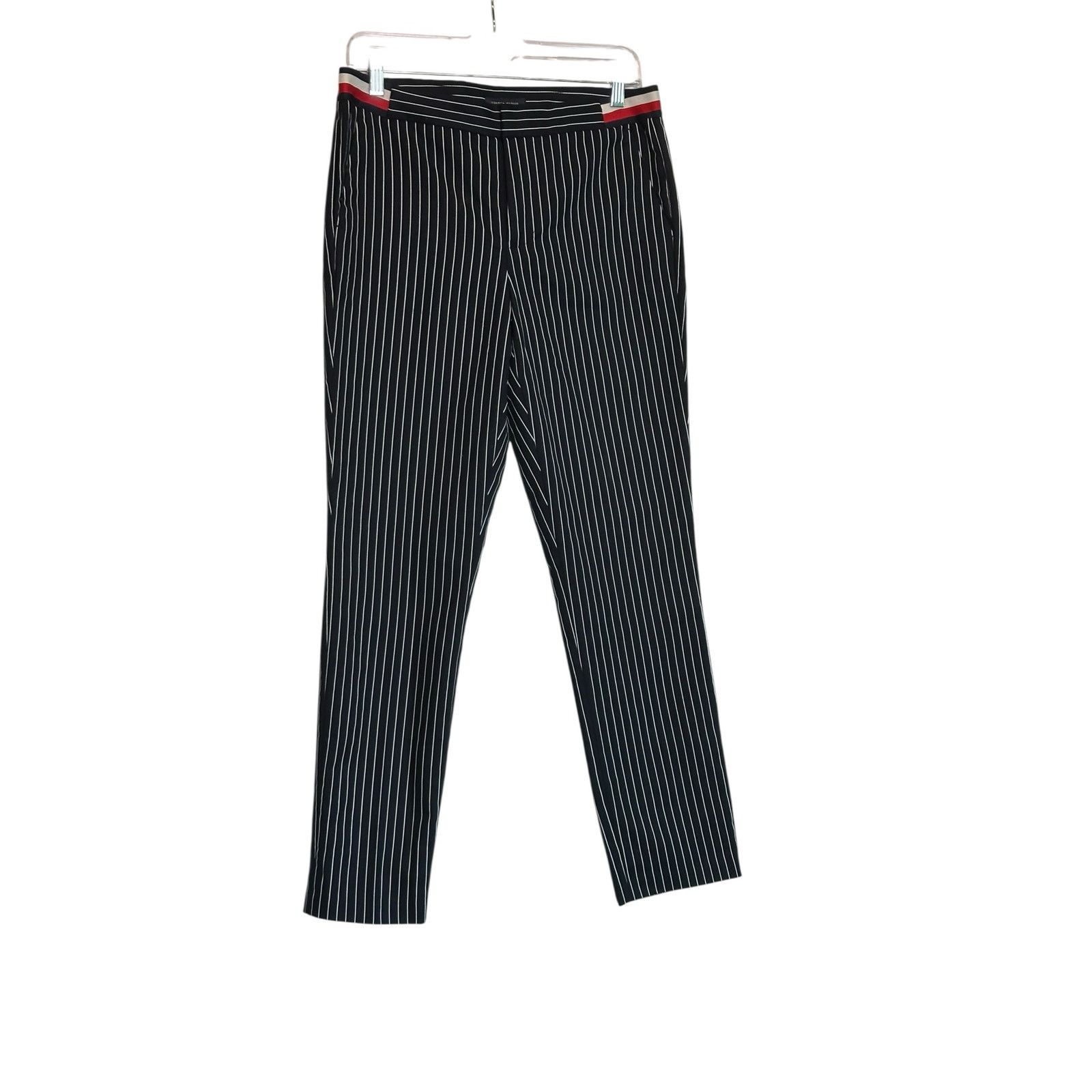 Tommy Hilfiger Tommy Hilfiger navy blue white stripes pants size 8 Size 32" / US 10 / IT 46 - 7 Thumbnail