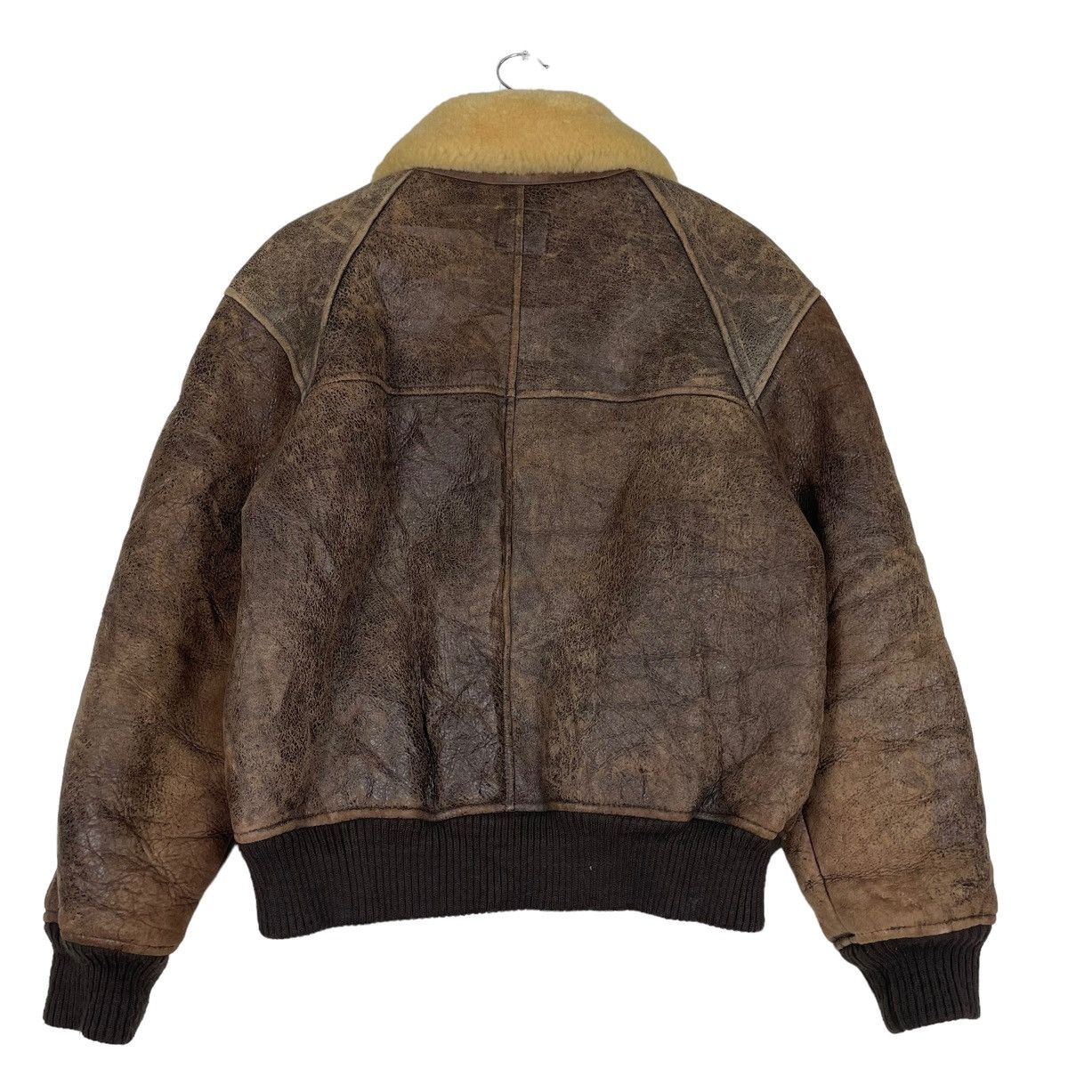 Leather × Vintage 💥VINTAGE FEDELESS MILITARY SHEARLING B3 SHEEPSKIN JACKET Size US M / EU 48-50 / 2 - 7 Thumbnail
